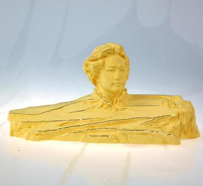 绒沙金工艺品 青年**像的永恒纪念